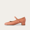Dora Low Heels, apricot gloss